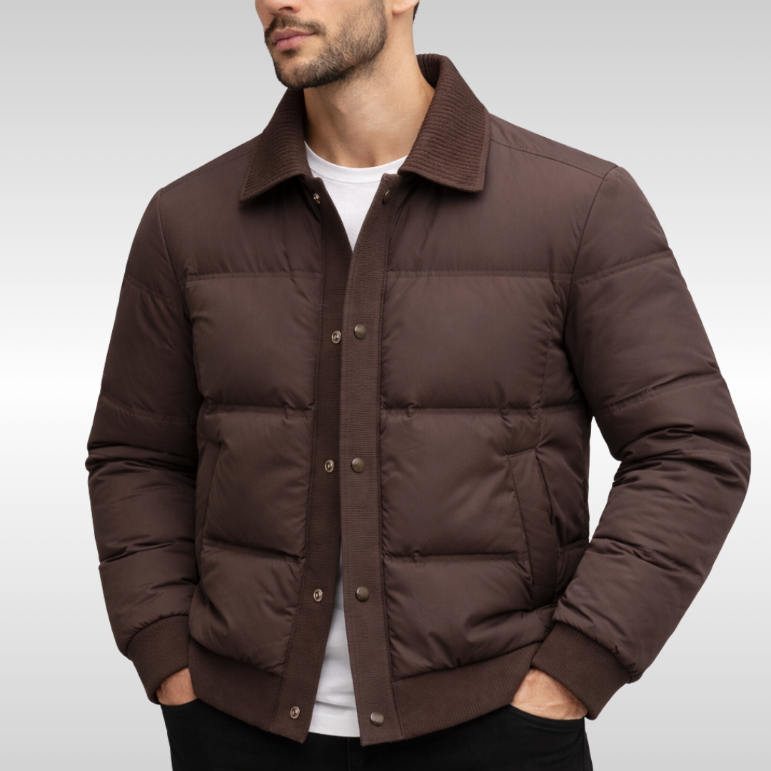 Louis Men’s Puffer Jacket – Insulated Warm Winter Coat